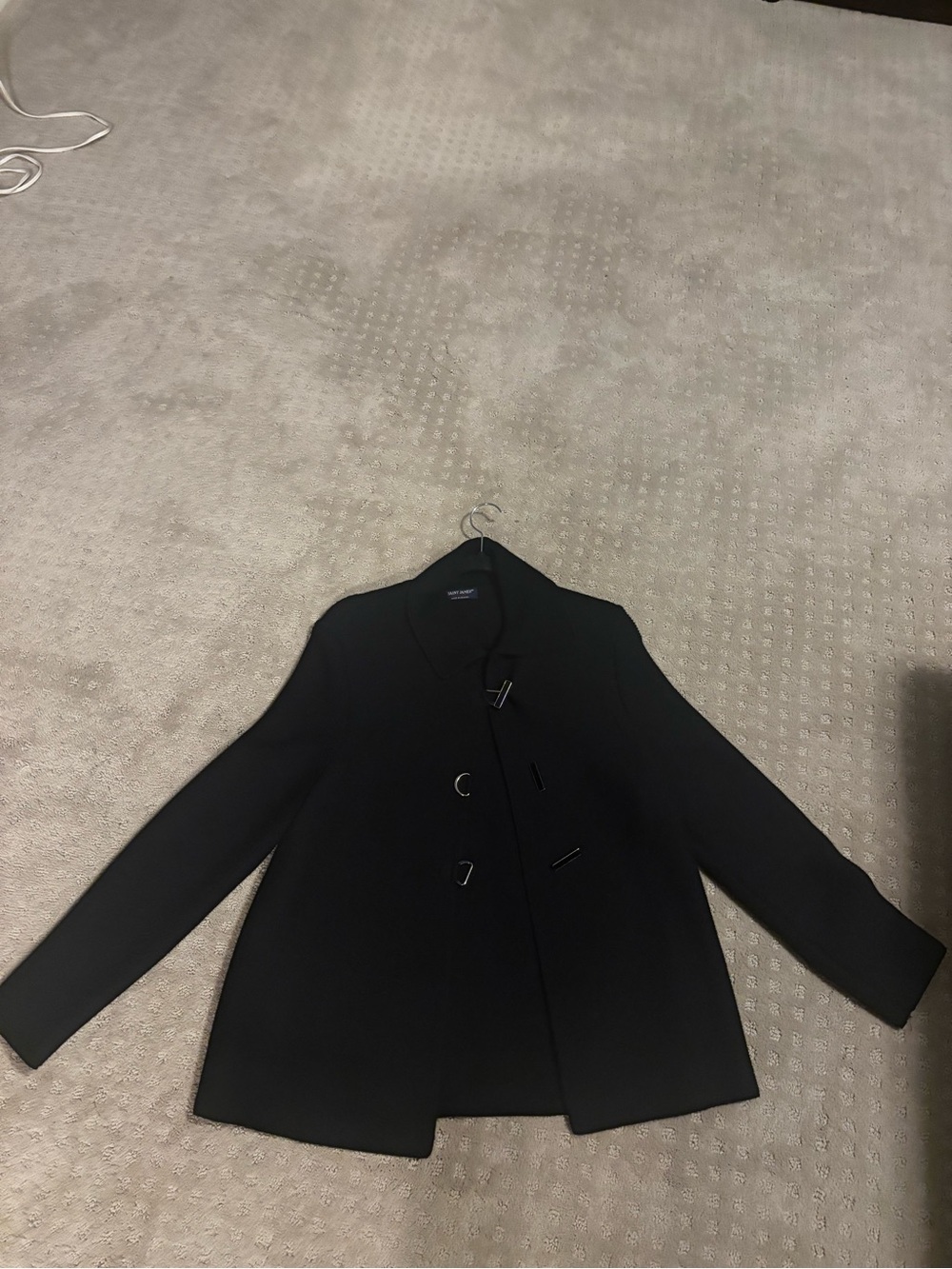 Saint James classic wool/acrylic blend toggle closure black cardigan. US sz 10